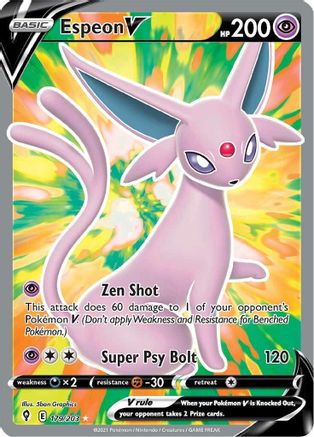 Espeon V (Full Art) (179) Holofoil - Evolving Skies