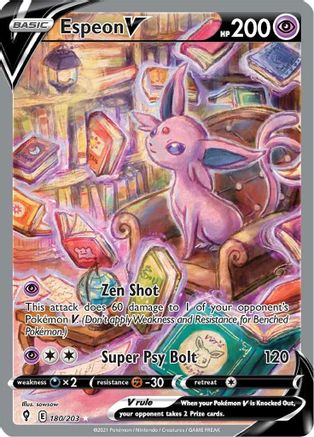 Espeon V (Alternate Full Art) (180) Holofoil - Evolving Skies
