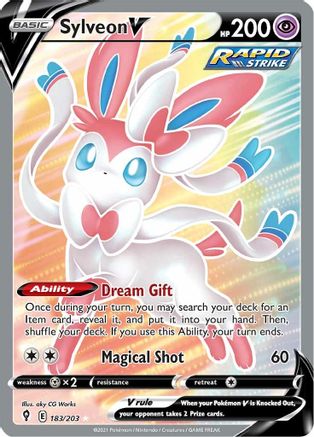 Sylveon V (Full Art) (183) Holofoil - Evolving Skies