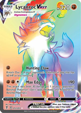 Lycanroc VMAX (Secret) (213) Holofoil - Evolving Skies