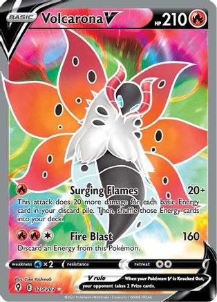 Volcarona V (170/203) [Sword & Shield: Evolving Skies] | Silver Goblin