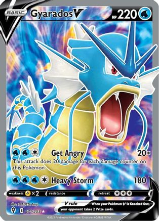 Gyarados V (Full Art) (171) Holofoil - Evolving Skies