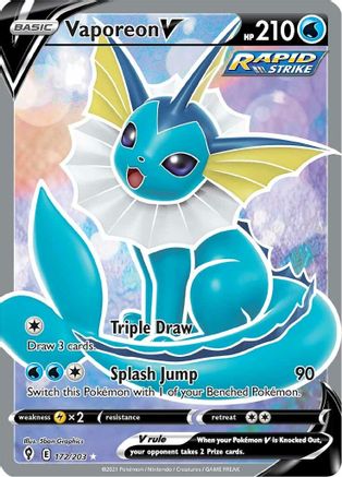 Vaporeon V (Full Art) (172) Holofoil - Evolving Skies