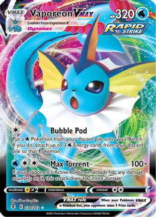 Vaporeon VMAX (30) Holofoil - Evolving Skies