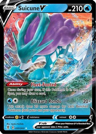 Suicune V (31) Holofoil - Evolving Skies