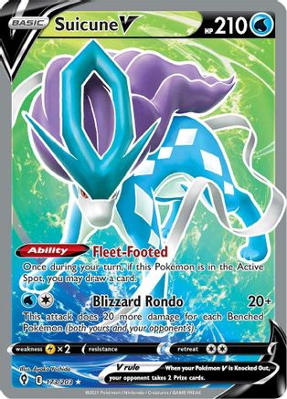 Suicune V (Full Art) (173) Holofoil - Evolving Skies