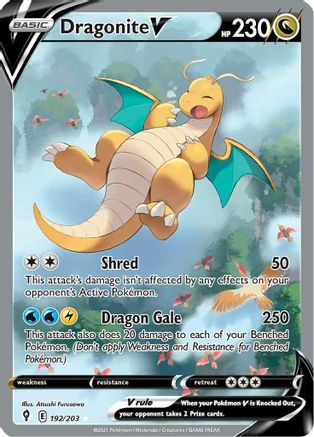 Dragonite V (Alternate Full Art) (192) Holofoil - Evolving Skies