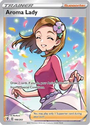 Aroma Lady (Full Art) (199) Holofoil - Evolving Skies