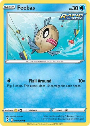 Feebas (037/203) [Sword & Shield: Evolving Skies] | Silver Goblin