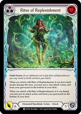 Rites of Replenishment (Red) Unlimited Edition Rainbow Foil (ELE079) - Tales of Aria | Silver Goblin