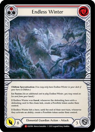 Endless Winter 1st Edition Rainbow Foil (ELE004) - Tales of Aria | Silver Goblin