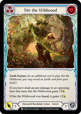 Stir the Wildwood (Blue) 1st Edition Rainbow Foil (ELE084) - Tales of Aria | Silver Goblin