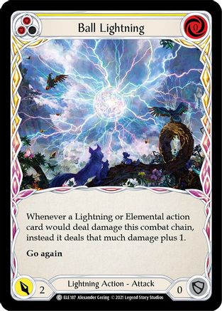 Ball Lightning (Yellow) (ELE187) 1st Edition  - Tales of Aria