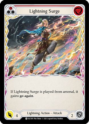 Lightning Surge (Red) (ELE189) Unlimited Edition Rainbow Foil - Tales of Aria
