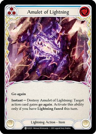 Amulet of Lightning [U-ELE201] (Tales of Aria Unlimited)  Unlimited Rainbow Foil | Silver Goblin