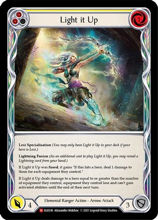 Light it Up Unlimited Edition Rainbow Foil (ELE036) - Tales of Aria | Silver Goblin