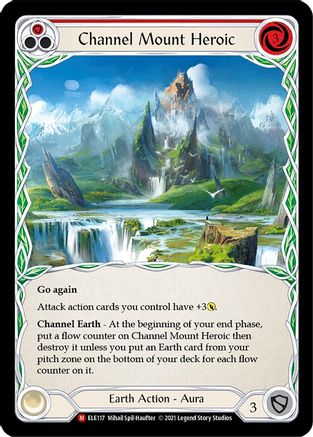 Channel Mount Heroic (ELE117) 1st Edition Rainbow Foil - Tales of Aria