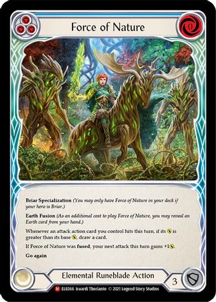 Force of Nature [U-ELE066] (Tales of Aria Unlimited)  Unlimited Rainbow Foil | Silver Goblin