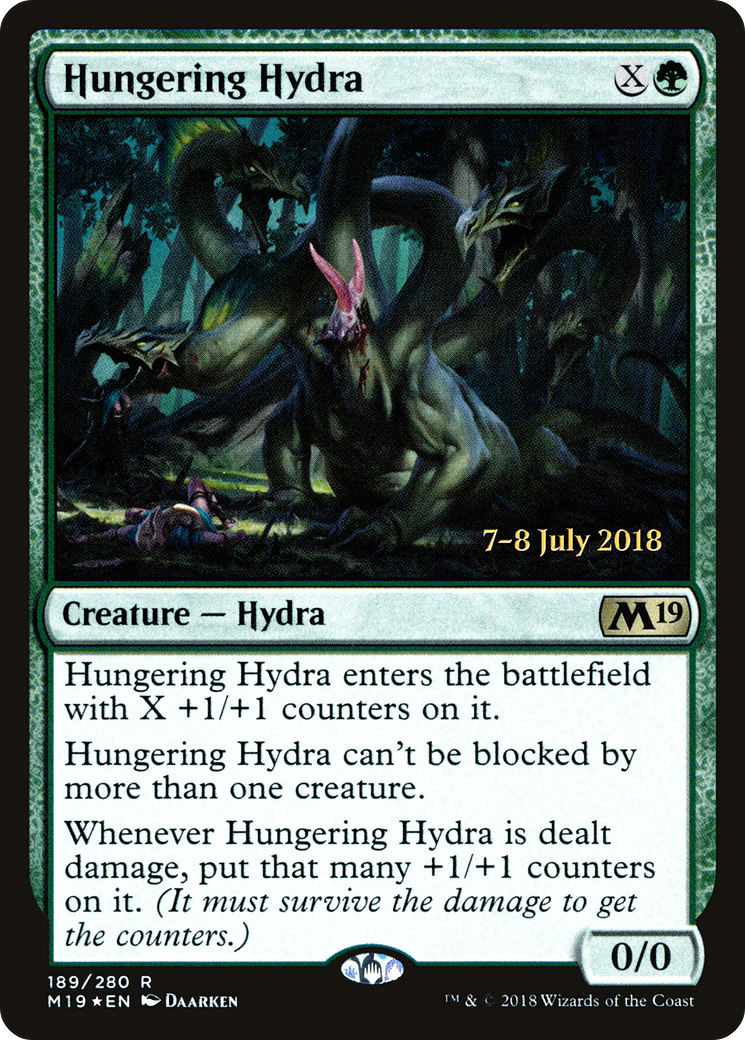 Hungering Hydra [Core Set 2019 Prerelease Promos] | Silver Goblin