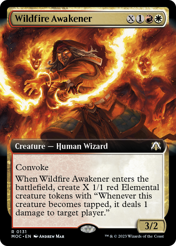 Wildfire Awakener (Extended Art) [March of the Machine Commander] | Silver Goblin