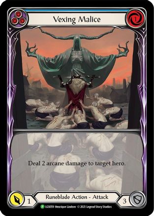 Vexing Malice (Blue) (Extended Art) - LGS059 (LGS059) Rainbow Foil - Flesh and Blood: Promo Cards