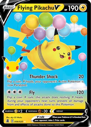 Flying Pikachu V (6) Holofoil - Celebrations
