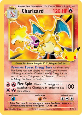 Charizard (4) Holofoil - Celebrations Classic Collection