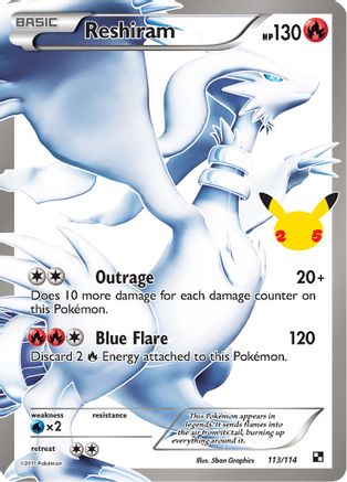 Reshiram (113) Holofoil - Celebrations Classic Collection