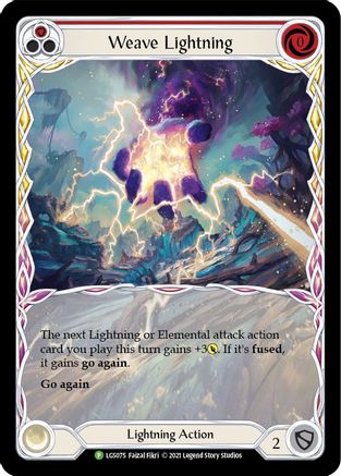 Weave Lightning (Red) - LGS075 (LGS075) Rainbow Foil - Flesh and Blood: Promo Cards