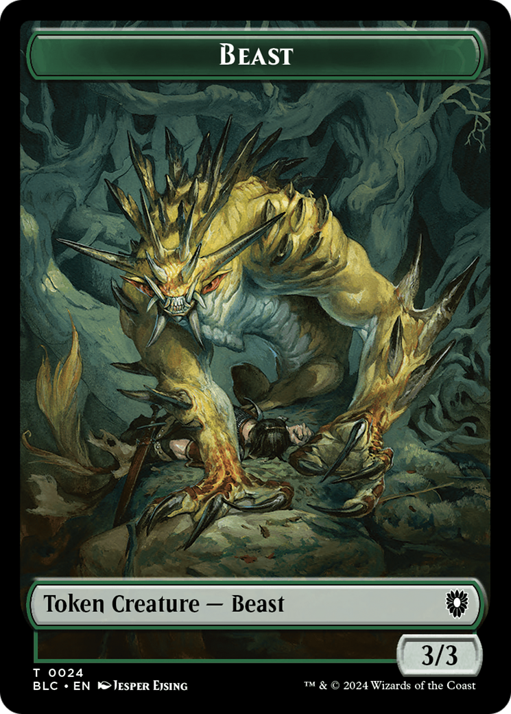 Beast (024) // Treasure Double-Sided Token [Bloomburrow Commander Tokens] | Silver Goblin