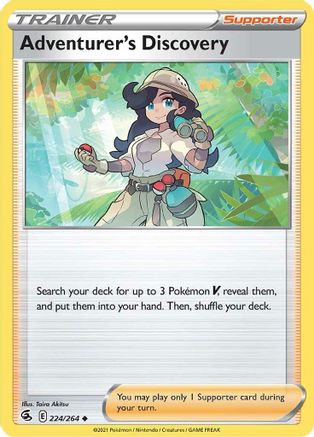 Adventurer's Discovery (224) Reverse Holofoil - SWSH08 Fusion Strike