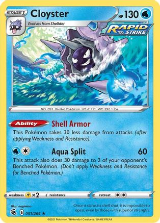 Cloyster (051/264) [Sword & Shield: Fusion Strike] | Silver Goblin