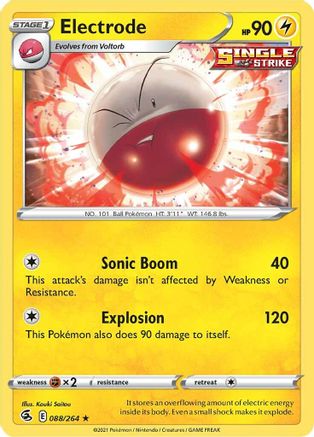 Electrode (088/264) [Sword & Shield: Fusion Strike] | Silver Goblin