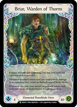 Briar, Warden of Thorns - HER050 Rainbow Foil (HER050) - Flesh and Blood: Promo Cards | Silver Goblin