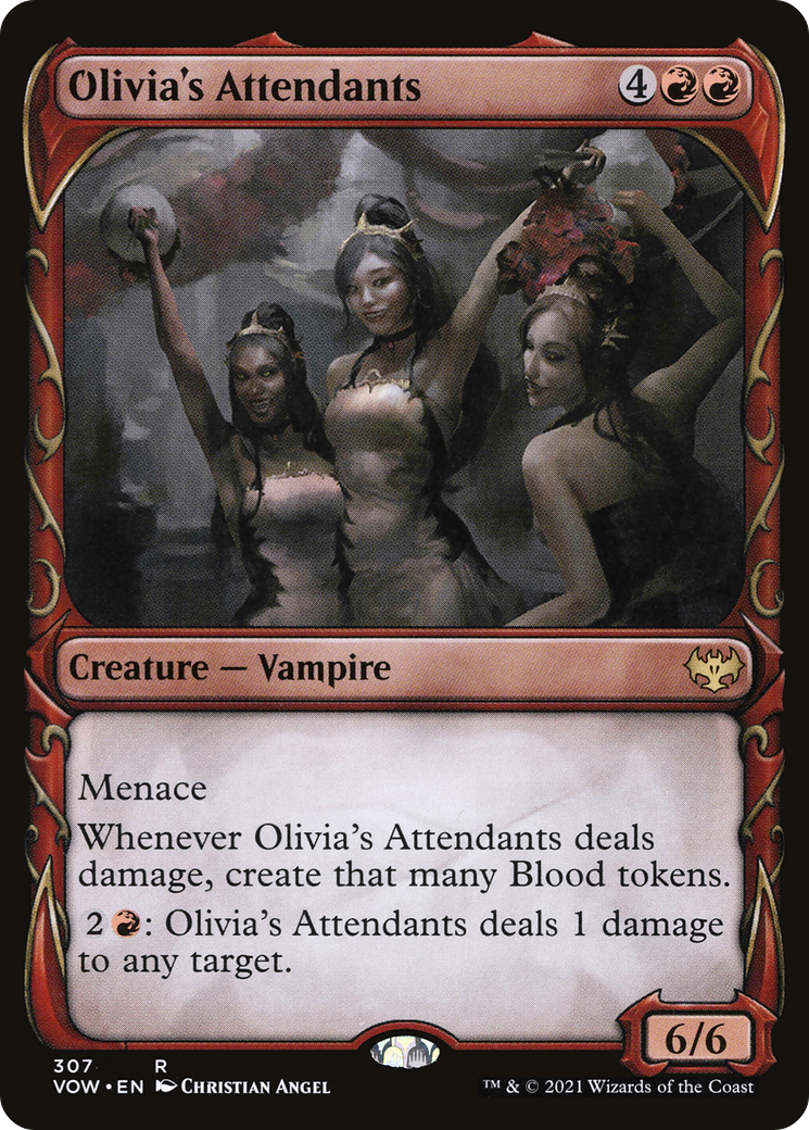 Olivia's Attendants (Showcase Fang Frame) [Innistrad: Crimson Vow] | Silver Goblin