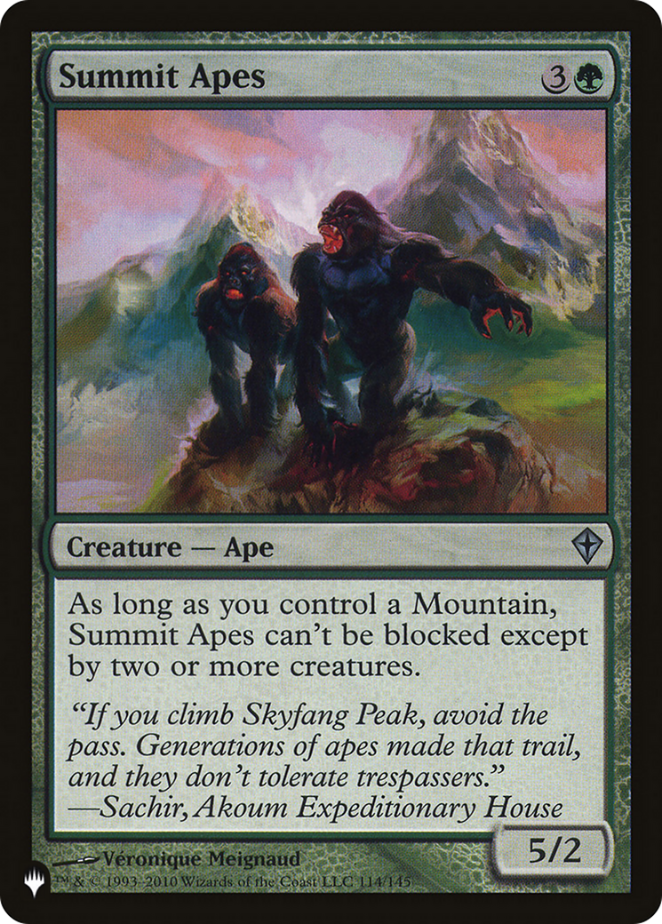 Summit Apes [The List] | Silver Goblin