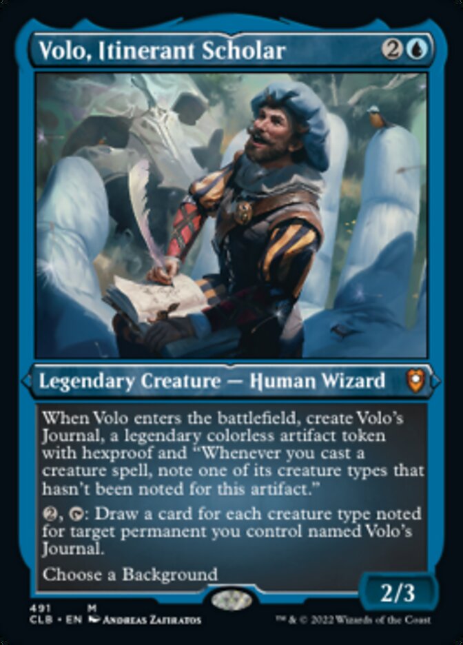 Volo, Itinerant Scholar (Foil Etched) [Commander Legends: Battle for Baldur's Gate] | Silver Goblin