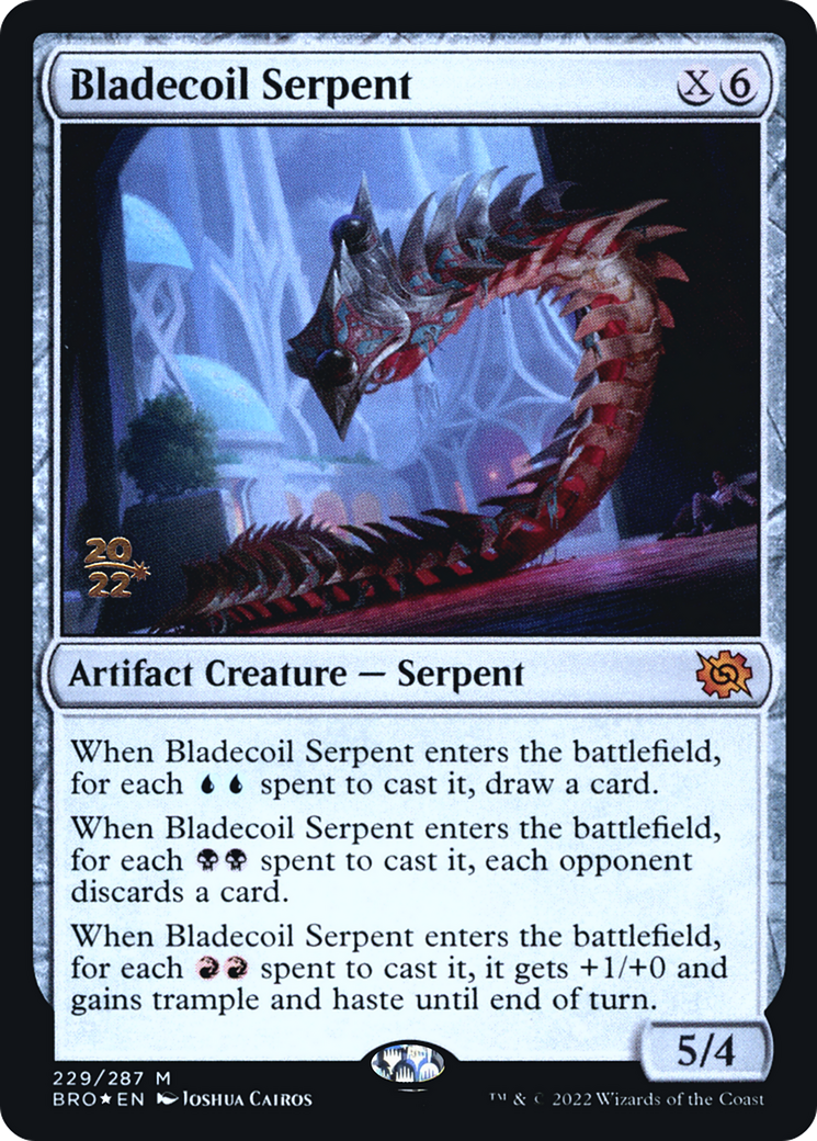 Bladecoil Serpent [The Brothers' War Prerelease Promos] | Silver Goblin