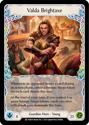 Valda Brightaxe (EVR019) 1st Edition Rainbow Foil - Everfest
