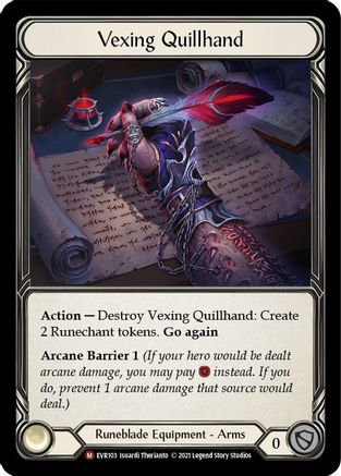 Vexing Quillhand (EVR103) 1st Edition Cold Foil - Everfest