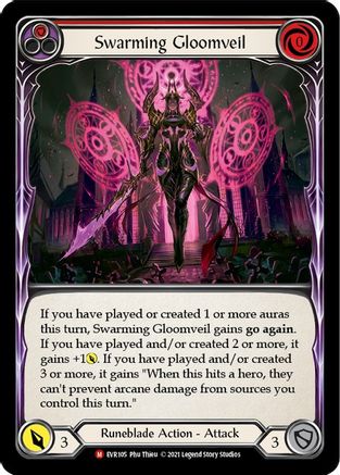 Swarming Gloomveil (EVR105) 1st Edition Rainbow Foil - Everfest