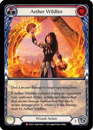 Aether Wildfire (Extended Art) (EVR123) 1st Edition Rainbow Foil - Everfest