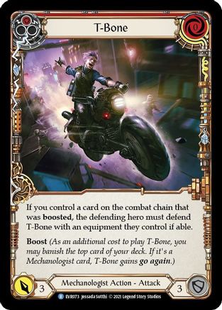 T-Bone (Red) (EVR073) 1st Edition Rainbow Foil - Everfest