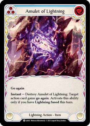 Amulet of Lightning (LXI021)  - Blitz Deck: Tales of Aria - Lexi