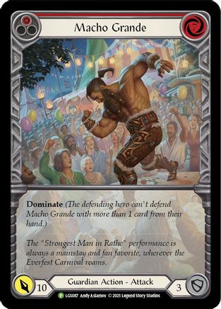 Macho Grande (Red) - LGS087 Rainbow Foil (LGS087) - Flesh and Blood: Promo Cards | Silver Goblin