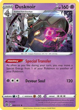 Dusknoir (062/172) [Sword & Shield: Brilliant Stars] | Silver Goblin