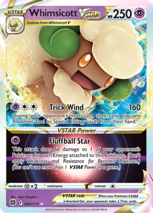 Whimsicott VSTAR (65) Holofoil - Brilliant Stars