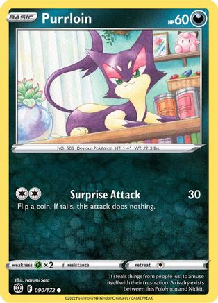 Purrloin (090/172) [Sword & Shield: Brilliant Stars] | Silver Goblin