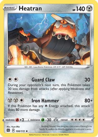 Heatran (100/172) [Sword & Shield: Brilliant Stars] | Silver Goblin