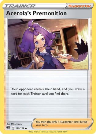 Acerola's Premonition (129) Reverse Holofoil - SWSH09 Brilliant Stars